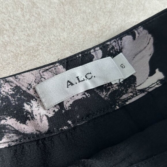 A.L.C. Floral Print Bell Pencil Skirt in Black ASO Spencer Hastings - Picture 7 of 8